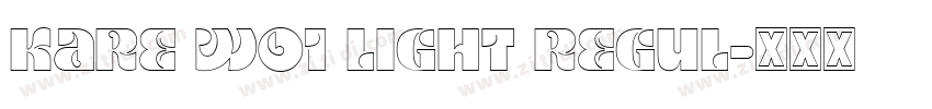 Kare W01 Light Regul字体转换